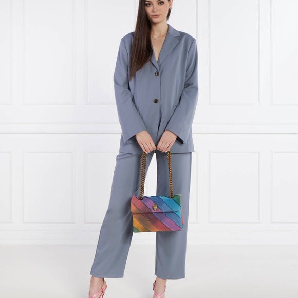 Kurt Geiger London Large Rainbow Denim Kensington Bag - Picture 7 of 7